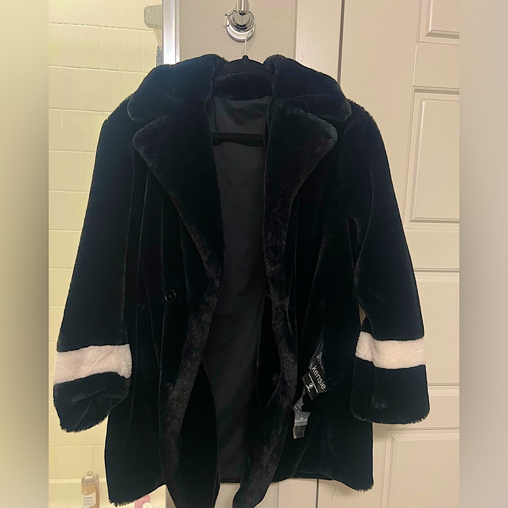 Kensie Faux Fur Plush Reversible Jacket